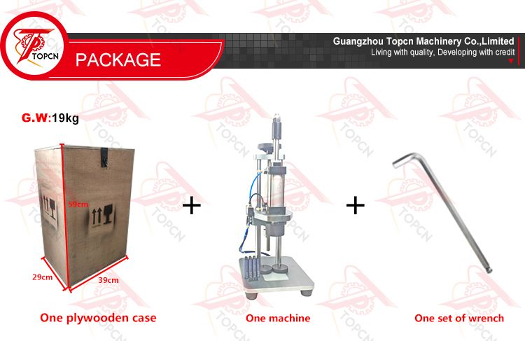 Semi Automatic Pneumatic Plastic Bottle Sealing Pressing Plug Cork Capping Machine