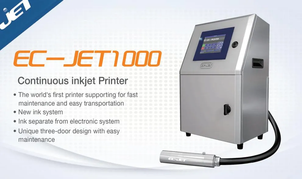 Stable and Reliable Print Head Continuous Ink-Jet Printer (EC-JET1000)