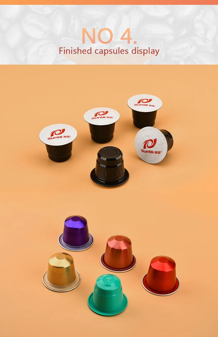 Sunyi Factory Selling Rotary Type Fully Automatic Good Quality Coffee Capsule Filling Sealing Packing Machine for Nespresso K-Cup Lavazza Dolce Gusto