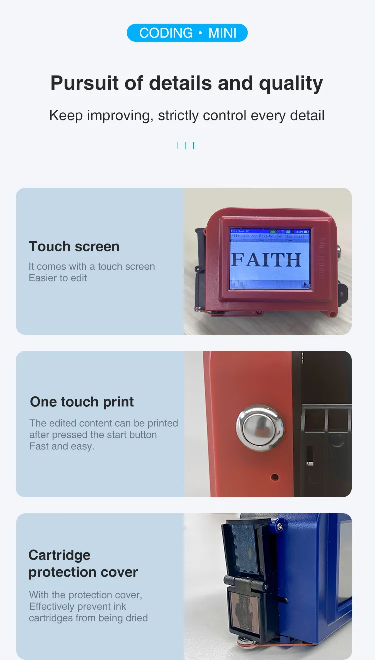 Tij Portable Low Cost Digital Data-Coding Desktop Mini Inkjet Label Printer on Sale