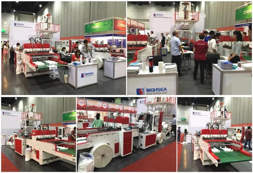 Two Lines Automatic T-Shirt Vest Shopping Bag on Roll Bag Making Machine