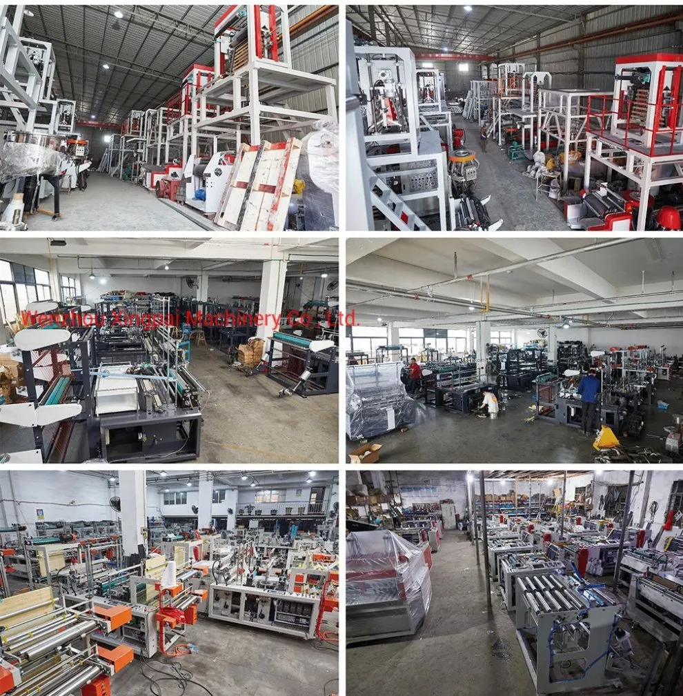 Xingpai Brand HDPE LDPE PE Nylon Chicken Biodegradable Cloth Patch Carry Poly Nylon Polythene Garbage T-Shirt Shopping Plastic Bag Making Machine