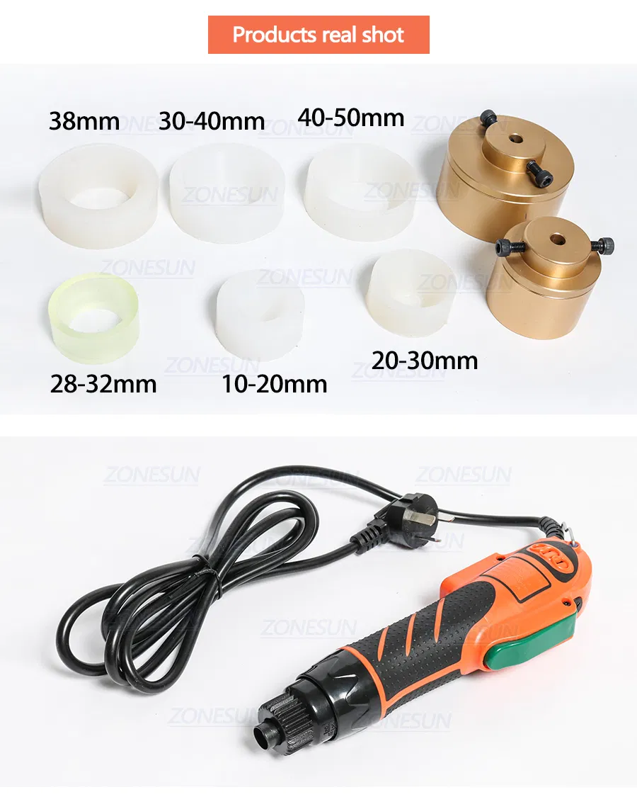 Zonesun Hand Held Glass Jar Bottle Capping Tool Plastic Bottle Cap Srewing Capping Machine